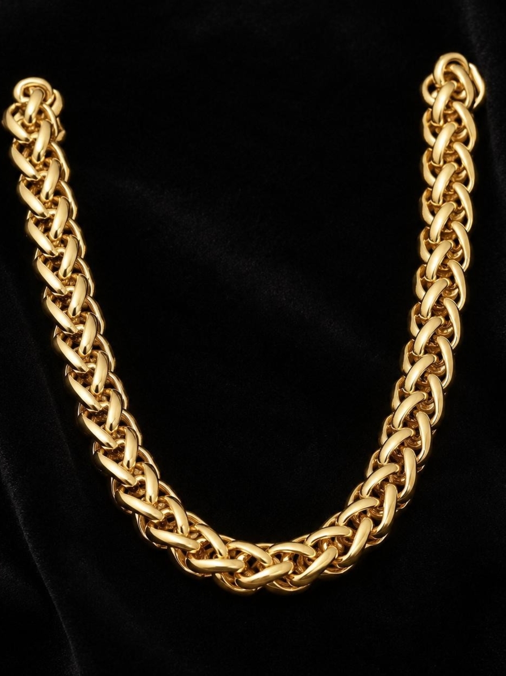 Gold-Tone Braided Link Necklace